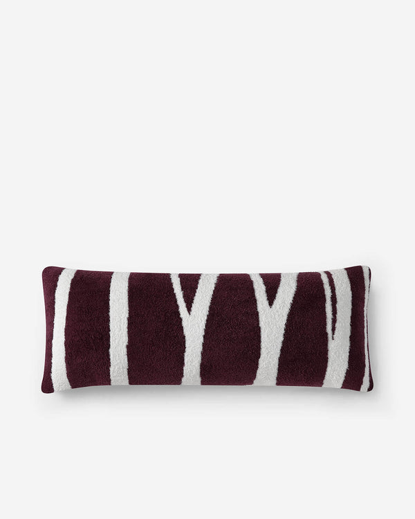 Woodland Print Plush Lumbar Pillow – pillows, in white - fig | Roost & Roam