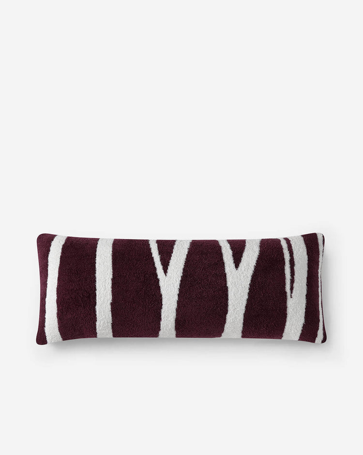 Woodland Print Plush Lumbar Pillow – pillows, in white - fig | Roost & Roam