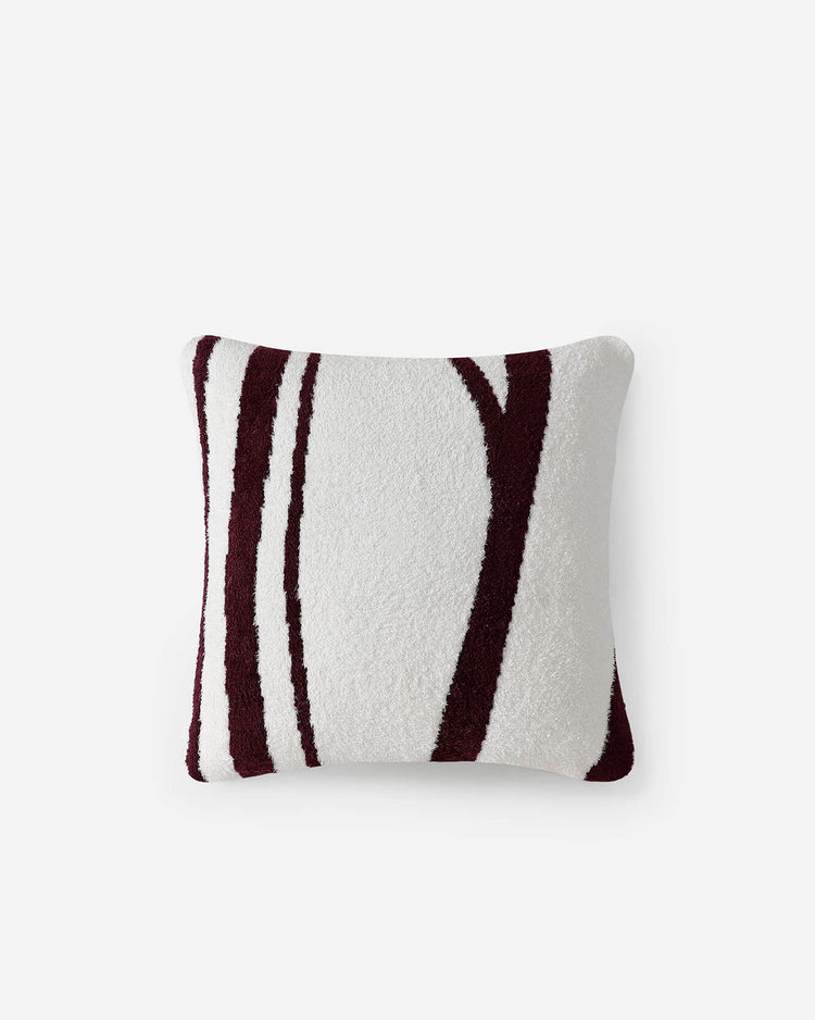 Bouclé-Texture Woodland Stripe Pillow – pillows, in white - fig | Roost & Roam