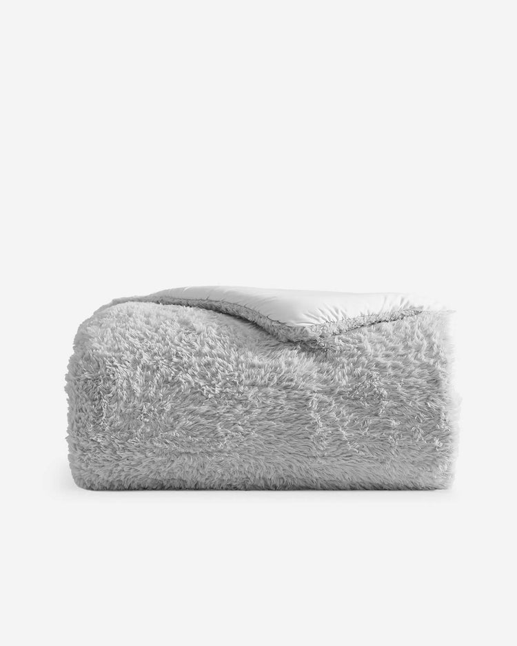 Faux Fur Bamboo-Backed Comforter – comforters, in toffee | Roost & Roam