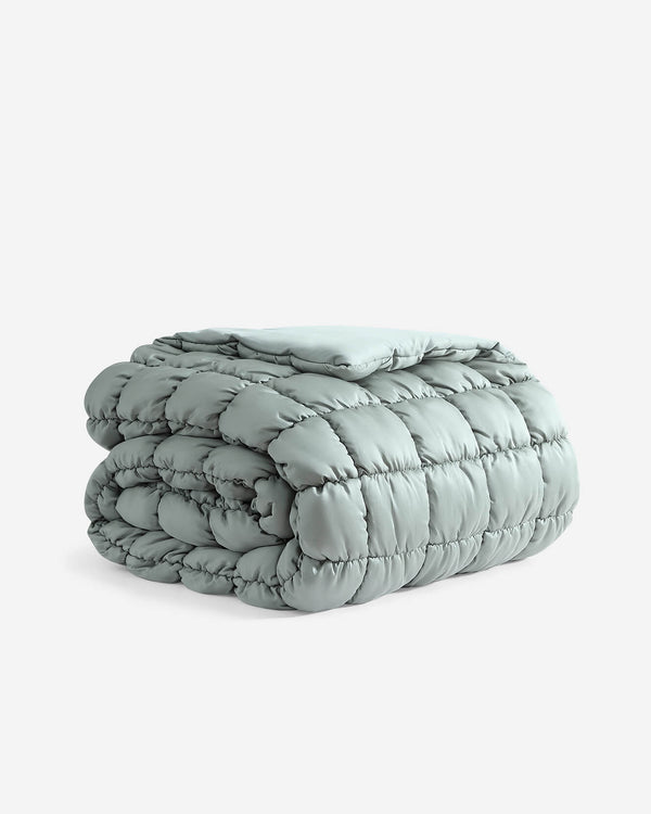 Lyocell Puff Comforter – comforters, in slate grey | Roost & Roam