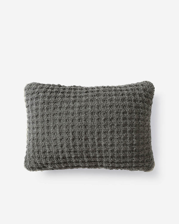 Waffle-Knit Lumbar Pillow – pillows, in cinnamon stick | Roost & Roam
