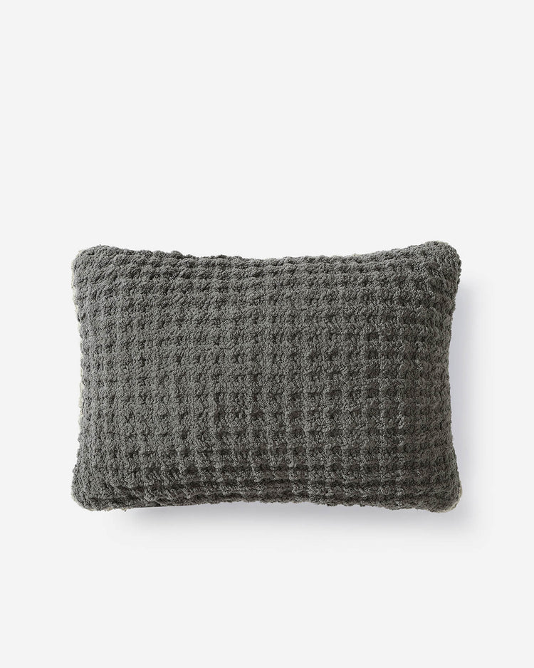 Waffle-Knit Lumbar Pillow – pillows, in cinnamon stick | Roost & Roam