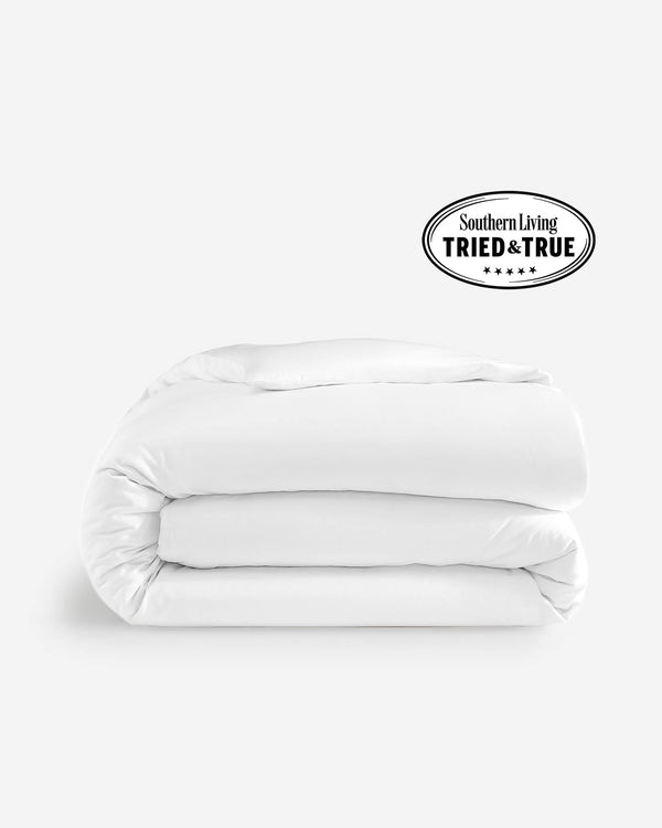 Bamboo Viscose Duvet Cover – duvet covers, in clear white | Roost & Roam