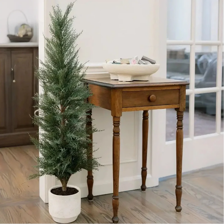 Artificial Evergreen Cedar Tree, 4 ft