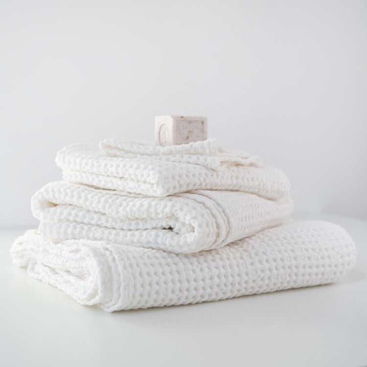 Waffle Weave Linen Cotton Bath Towel