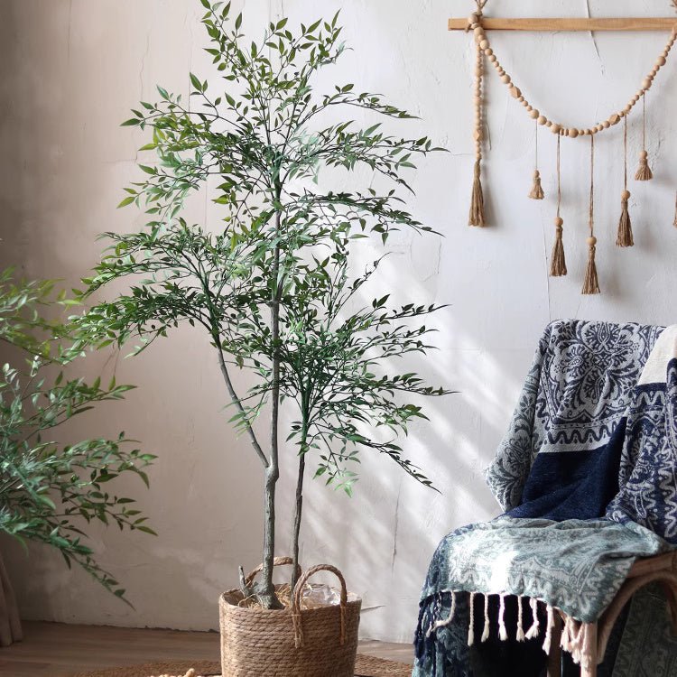 Faux Nandina Indoor Tree