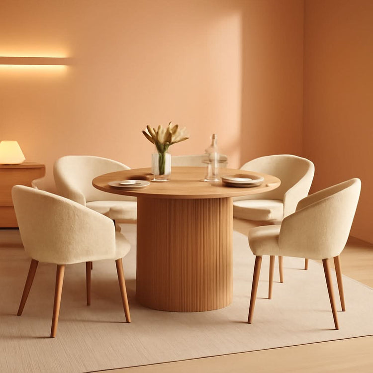 Fluted Pedestal Round Dining Set – dining room set | Roost & Roam