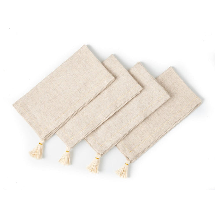 Tassel Linen-Blend Napkin Set