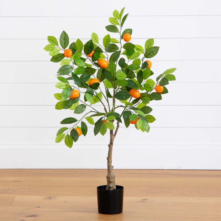 Artificial Tangerine Citrus Tree