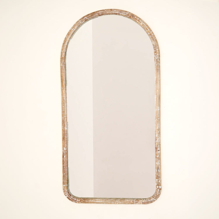 Arched Mango Wood Full-Length Mirror