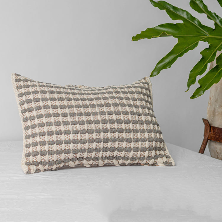 Lattice Woven Cotton Pillow Cover