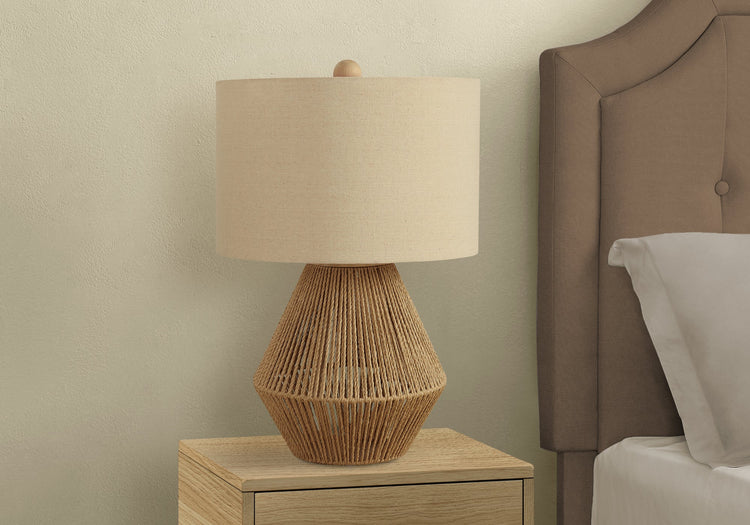 Woven Rope Geometric Table Lamp