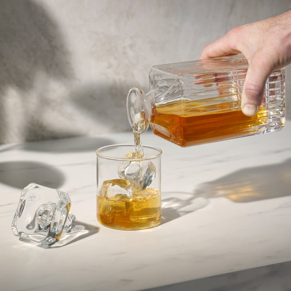 Ribbed Crystal Spirits Decanter