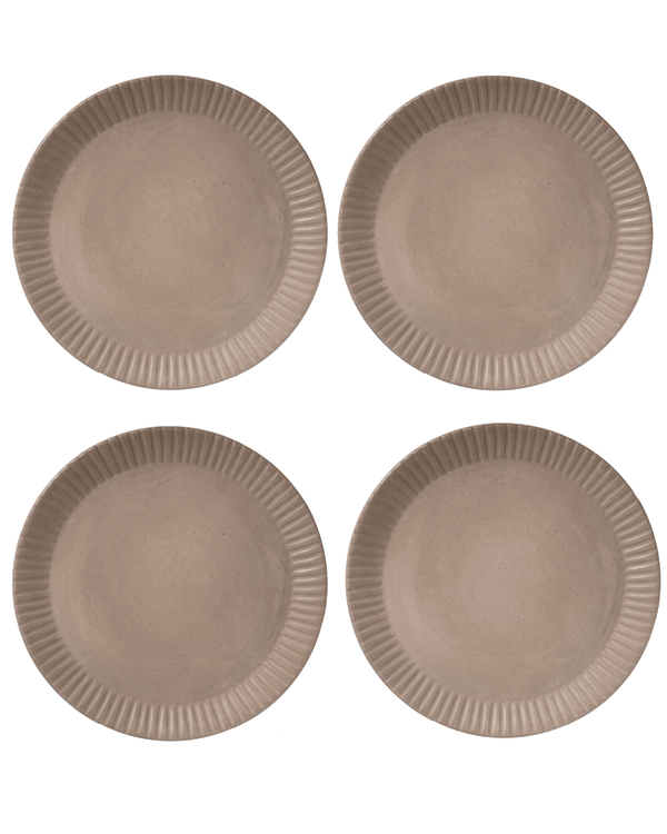 Carved Lines Matte Ceramic Dinner Plates – plates | Roost & Roam