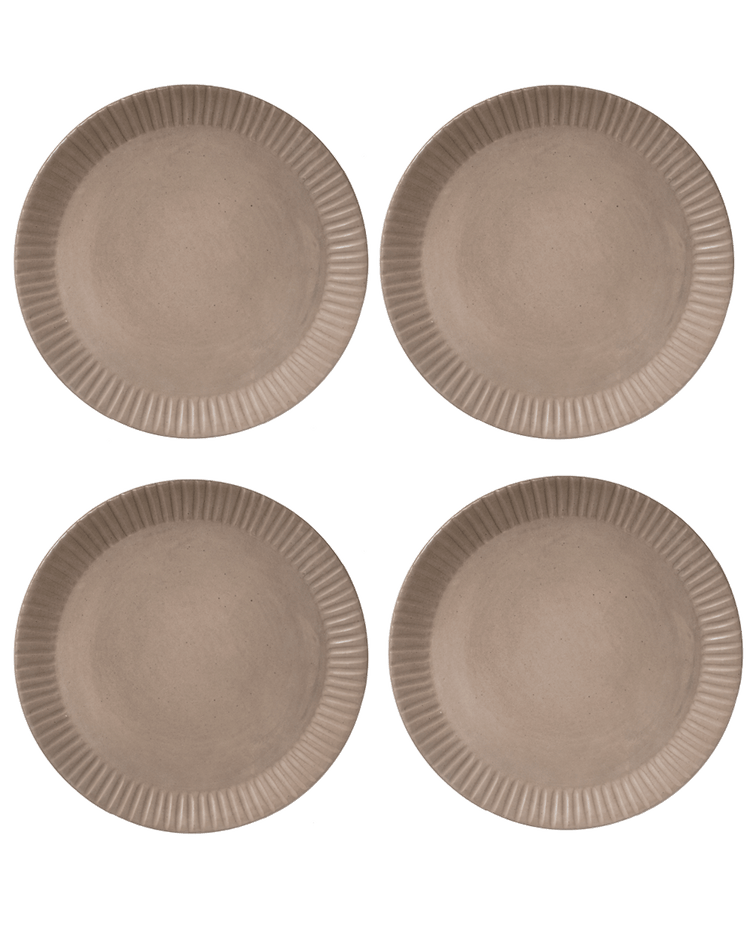 Carved Lines Matte Ceramic Dinner Plates – plates | Roost & Roam