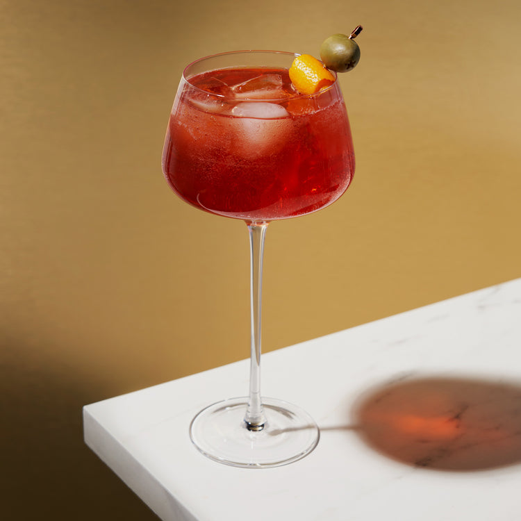 Angled Crystal Spritz Cocktail Glasses