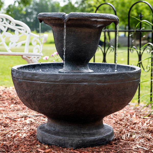 Two-Tier Polyresin Outdoor Fountain