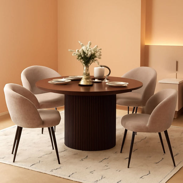 Fluted Pedestal Round Dining Set – dining room set | Roost & Roam