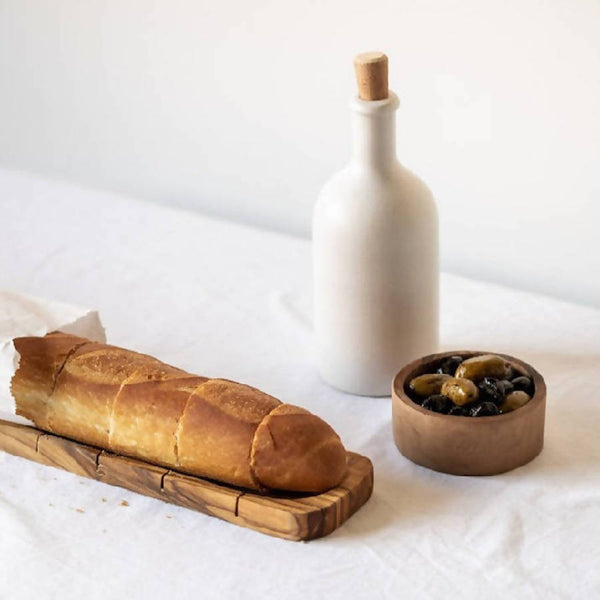 Scored Olive Wood Bread Board