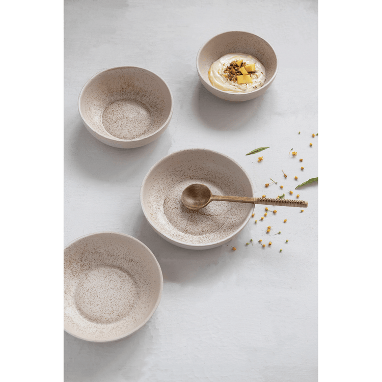 Reactive Glaze Speckled Stoneware Bowl