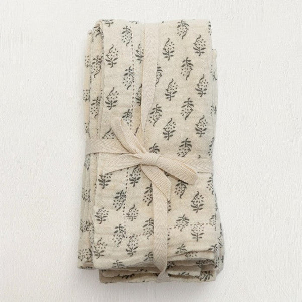 Floral Print Cotton Napkin Set