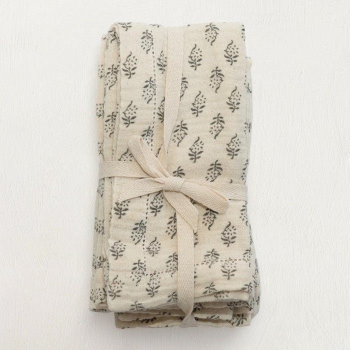 Floral Print Cotton Napkin Set