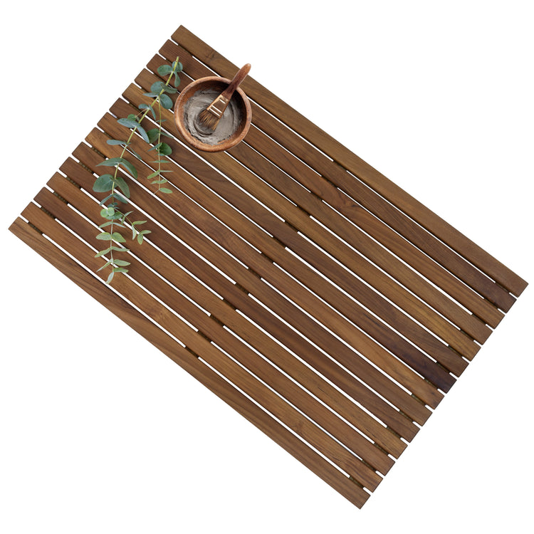 Slatted Teak Wood Bath Mat