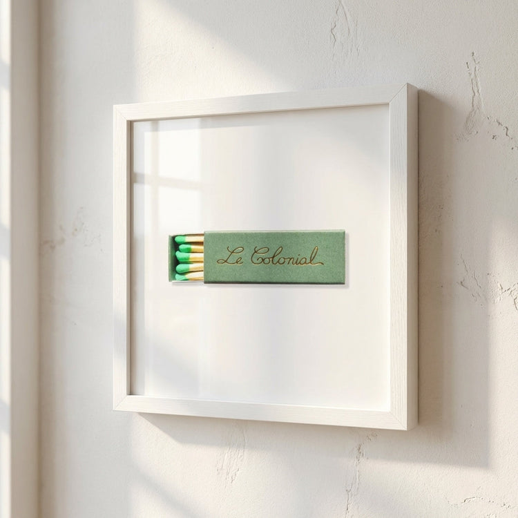 Matchbox Still Life Framed Print — Framed still-life print of a matchbox, in three frame finishes and three sizes