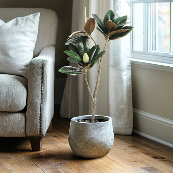Potted Faux Magnolia Tree