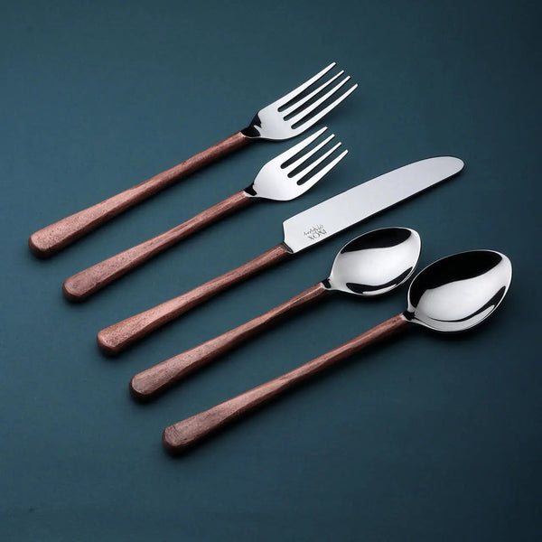 Beveled Handle Stainless Flatware Set