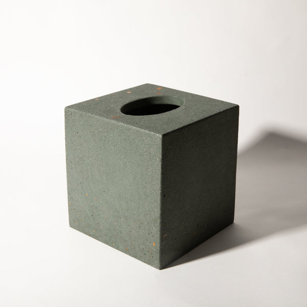 Dark Green Terrazzo Concrete Tissue Cover