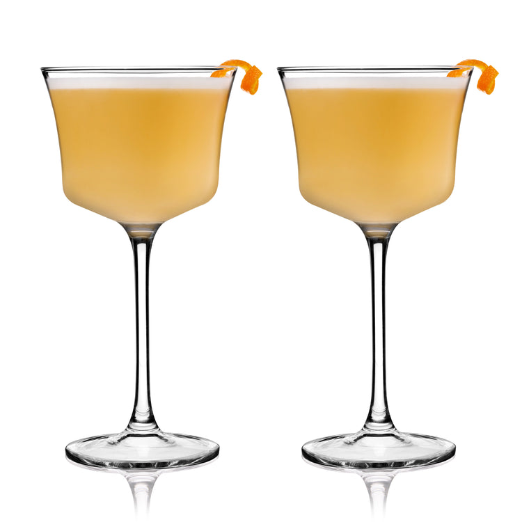 Angled Crystal Cocktail Glass Set