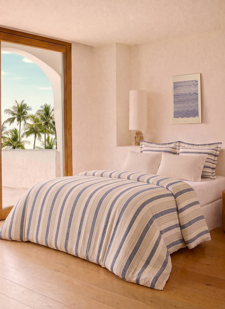 Striped Cotton Gauze Pillowcase Set