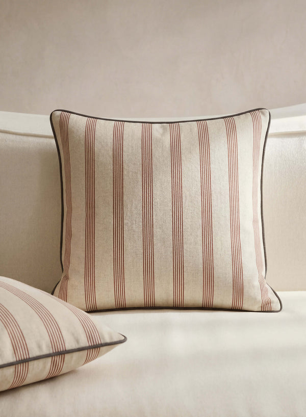 Striped Cotton Throw Pillow