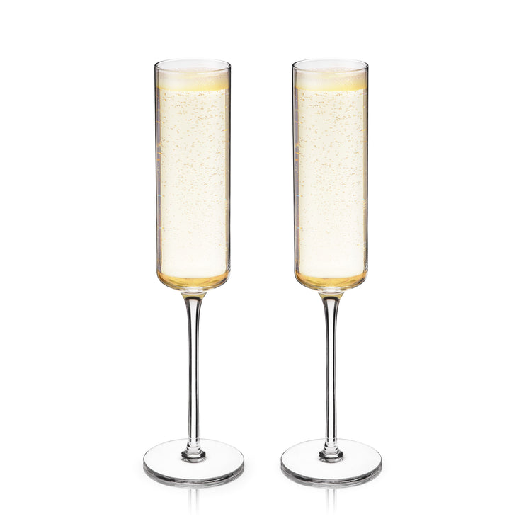 Lead-Free Crystal Champagne Flute Set