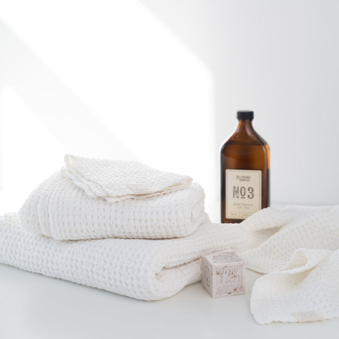 Waffle Weave Linen Cotton Bath Towel