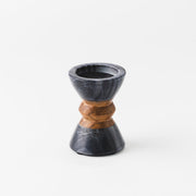 Black Marble Acacia Candleholder
