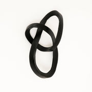 Matte Black Interlinked Loop Sculpture
