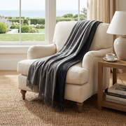 Reversible Double Cloth Wool Throw