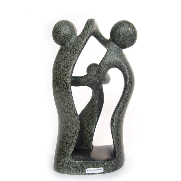 Hand-Carved Rapoka Stone Family Sculpture