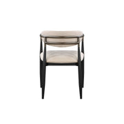Open-Back Upholstered Dining Armchair Set — scale reference and proportion detail
