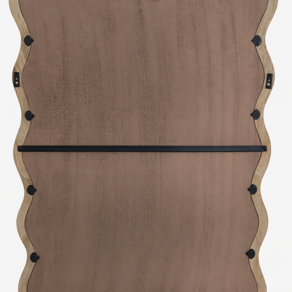 Wavy Mango Wood Wall Mirror