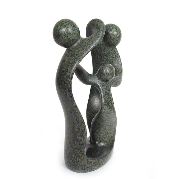 Hand-Carved Rapoka Stone Family Sculpture