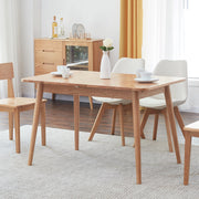 Close-up of material and construction detail — Extendable Oak Dining Table