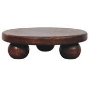 Round Mango Wood Bola Coffee Table
