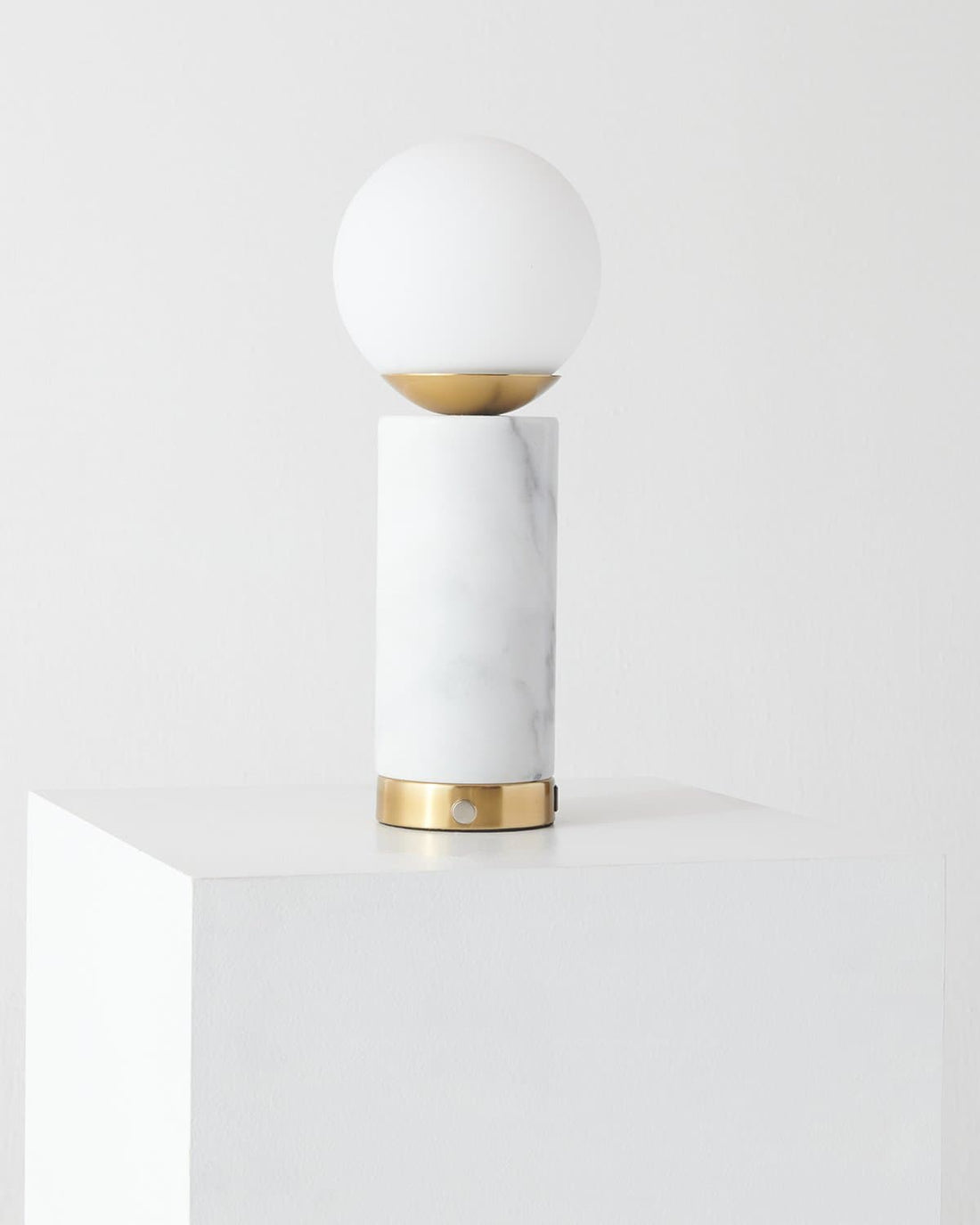 Marble & Glass Globe USB Table Lamp