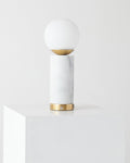 Marble & Glass Globe USB Table Lamp