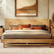 Relief-Carved Wood Platform Bed Frame — additional product view 16