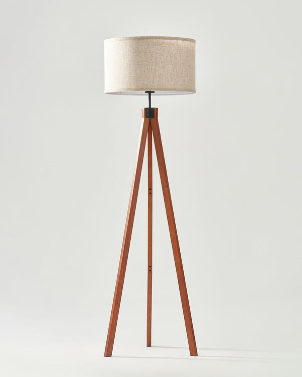 Wood Tripod LED Floor Lamp